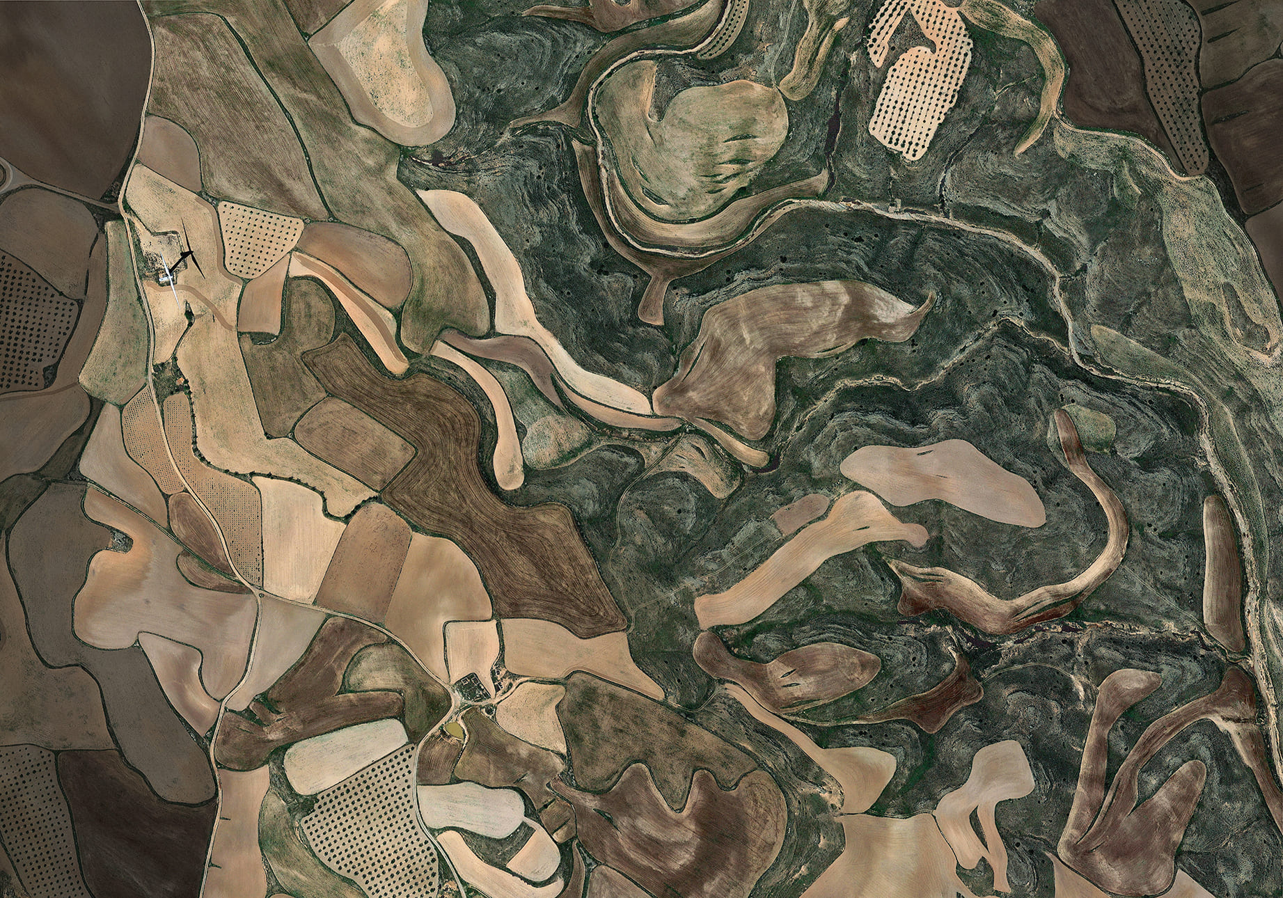 EARTH PORTRAIT 48 SPAIN (WITH GRAY MASK), 2020, SATELLITE PHOTOGRAPHY, CM 84×120, limited edition 9
