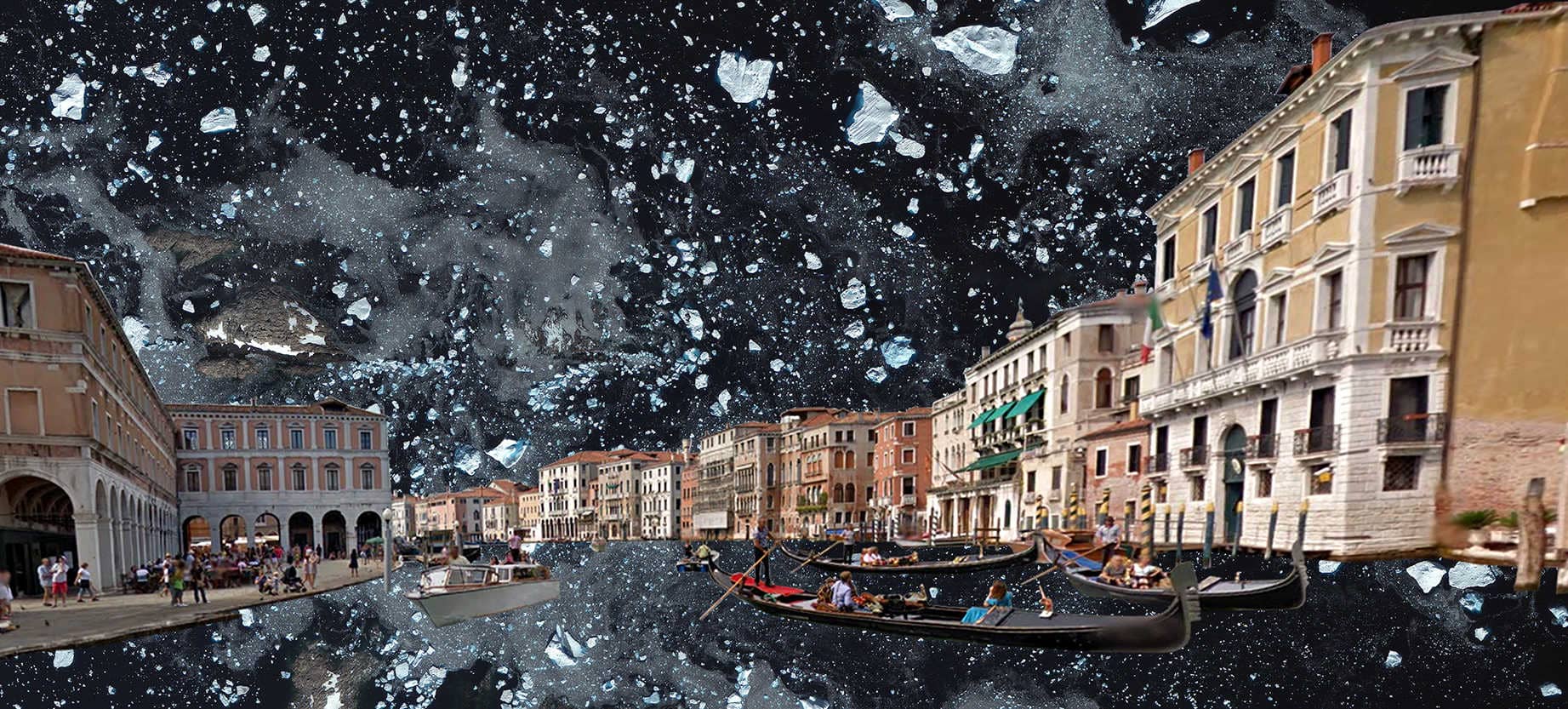 ICE-SPACE VENICE, 2015, 2 levels, CM 42X75, EDITION of 9