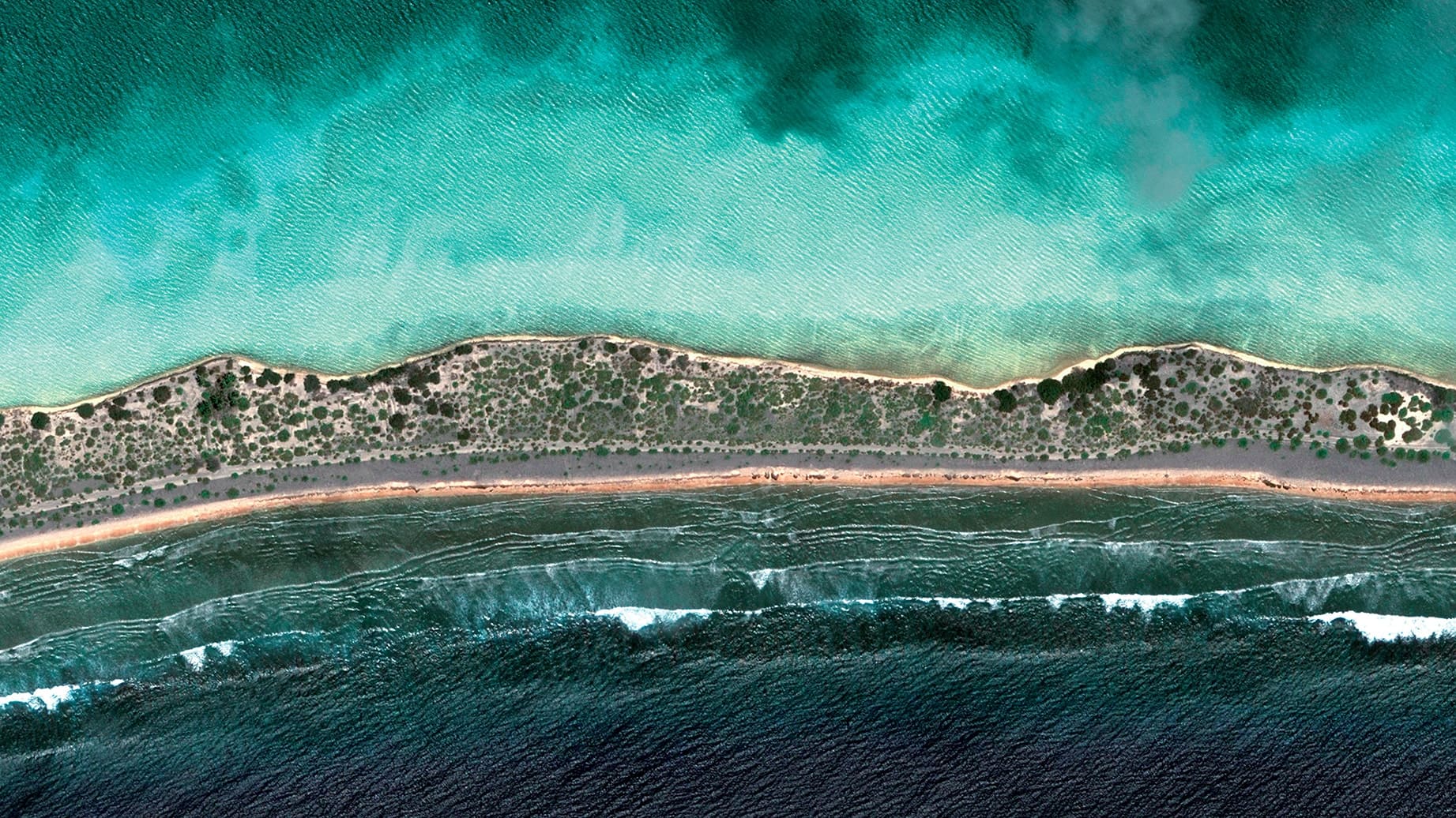 OCEANIA SKY-LAND 1, 2014, satellite photography, CM 67×120, limited edition 9